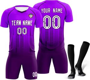 Ensemble de maillots de football de qualité professionnelle, best-seller, à séchage rapide, t-shirt à manches courtes, short en mesh, couleurs et tailles personnalisées - Product Image 1