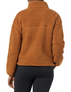 OEM Custom Wholesale Winter Outdoor Sherpa Fleece <b>Jacket</b> Custom Logo Zipper up <b>Cropped</b> Sherpa Fleece <b>Jacket</b> - Product Image 5