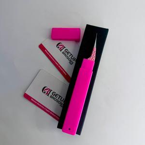 แหนบต่อขนตา GETUP BROSONS IMPEX คุณภาพสูง เคลือบสีชมพู ปลายเงิน ปลายเรียบ  รับทำโลโก้ตามสั่ง - Product Image 2