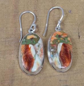 Oyster cuivre Turquoise 925 argent Sterling pierre précieuse naturelle boucle d'oreille décembre mois pierre de naissance bijoux faits à la main cadeau pour elle - Product Image 2