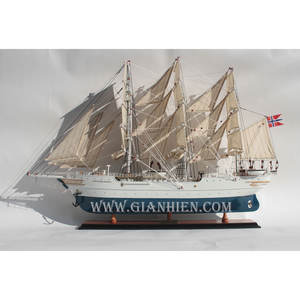 Gia Nhien Manufacturer Approve Custom Design Low MOQ CHRISTIAN RADICH <b>WOODEN</b> <b>MODEL</b> TALL SHIP with HIGH QUALITY - Product Image 1