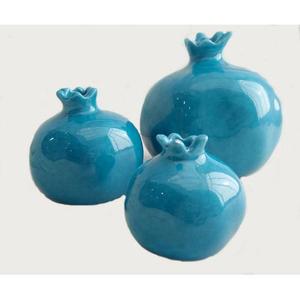 Jarrón de cerámica turquesa granada, diseño de porcelana elegante para decoración del hogar - Product Image 1