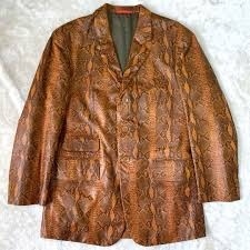 Chaqueta de Invierno de Cuero con Estampado de Serpiente para Hombre, Estilo Casual, Transpirable, Moderno y Elegante, de Fábrica a Precio Accesible - Product Image 2