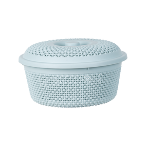 Panier rond Hokori 3276 PP avec couvercle à pois-Boîte de rangement polyvalente durable - Product Image 3
