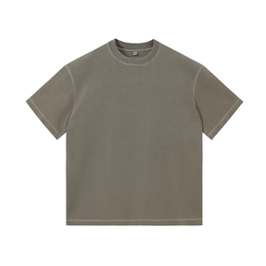 Camiseta de algodón 100% de alta calidad para hombre, ropa de calle de 350gsm, camiseta de gran tamaño con estampado de logotipo y hombros caídos - Product Image 2