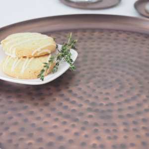 Top Selling Brass Indian Food Serving Platter Tray Handmade Hammered Copper Plating Iron Factory Wholesale <b>Metal</b> <b>Product</b> in Bulk - Product Image 3