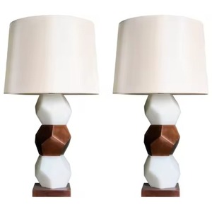 Elegant Aluminum Table <b>Lamp</b> with B22 Bulb <b>Base</b> and Drum Shade <b>for</b> Modern Bedroom and Living Room AC Powered LED Lighting - Product Image 2