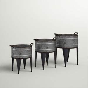 Jardinières en métal personnalisées en gros, pots à fleurs en acier au carbone robustes, vase en métal électro-plaqué multicolore, intérieur/extérieur - Product Image 6