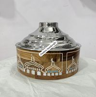 Nouveauté : Plat de service de luxe en bois et acier inoxydable, nouveau design, pour la maison, l'hôtel et la restauration