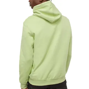 Sweat-shirt à capuche vert clair pour homme, coupe classique, couleur unie, sweat-shirt en molleton décontracté avec poche avant, vêtements d'automne 2027 - Product Image 4