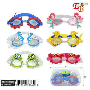 Gafas de natación antivaho para niños profesionales, lentes de PC resistentes a los rayos UV con junta de silicona para buceo, 12/6/72 uds/CS - Product Image 1