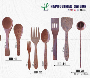 Cuchara de Sopa de Madera Ecológica Hecha a Mano para Utensilios de Cocina, Madera de Caucho - Product Image 5