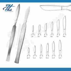Couteau de dissection dentaire pointu de 15cm 47mm avec poignée en métal Instruments chirurgicaux manuels Instruments chirurgicaux dentaires - Product Image 2