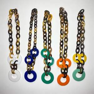 Collar de moda, collar de cadena de cuerno Natural para mujer, joyería de eslabones gruesos llamativos, accesorios de moda de cuerno de búfalo Real - Product Image 2