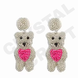 Multi Parties Special Fashion Dangle <b>Earrings</b> New Arrival <b>Cross</b>-Border Handmade Beads Sweet Sequins Trendy Creative - Product Image 4