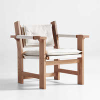 Meilleur vendeur Fauteuil de luxe Shinola en bois Chaise de jardin Meubles d'extérieur Chaise de loisirs avec coussin
