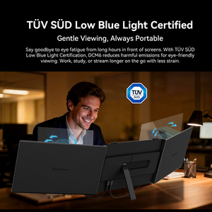 จอภาพ LCD แบบพกพา จอคู่ พับได้ สำหรับคอมพิวเตอร์ แบ่งหน้าจอ  เพิ่มประสิทธิภาพการทำงาน ขนาด 14 นิ้ว IPS 1080p FHD อัตรารีเฟรช 60Hz รุ่น DSM6 - Product Image 2