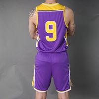 Maillots de basket-ball personnalisés en gros, imprimés, avec appliques, réversibles, pour adultes, respirants, légers, 100% polyester