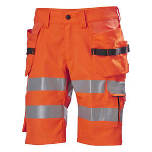 Hombres Alta Visibilidad Reflectante Trabajador Seguridad Carga Casual Multi-Bolsillo Construcción Pantalones Cortos Ropa de Trabajo - Product Image 1