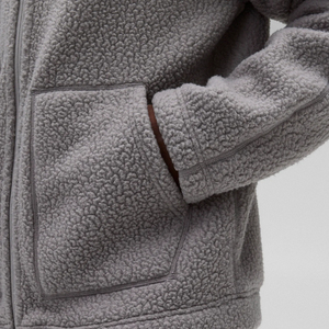 Organic Fleece Men's <b>Hoodies</b> Jackets 100% Polyester Men's Pockets Sweatshirt Jacket Teddy Flannel <b>Full</b>-<b>Zip</b> Hoodie for Men - Product Image 6