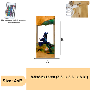 Lampe Gundam, Lampe en résine époxy, Lampe en résine époxy personnalisée, Lampe en bois et résine, Veilleuse personnalisée, Cadeau fait main, Cadeau de Noël - Product Image 4