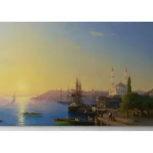 Impression sur toile de Fida Aivazovsky : Port d'Istanbul au coucher du soleil - Product Image 6