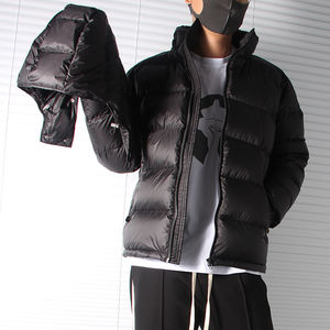 เสื้อแจ็คเก็ตขนเป็ดสำหรับผู้ชายเสื้อโค้ทฤดูหนาวบุนวมมีฮู้ดสีดำสำหรับผู้ชาย - Product Image 5