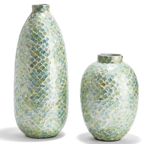 Vase en nacre du Vietnam Vase décoratif en incrustation de coquillages fabriqués à la main pour l'intérieur de la maison de luxe et l'affichage floral élégant - Product Image 1