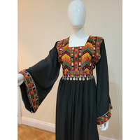 Robes pour femmes afghanes Kuchi grande taille avec logo personnalisé, dentelle, boutons, manches longues, broderie à la main, grande taille pour adultes