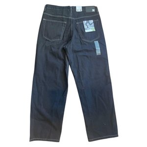 กางเกงยีนส์ขาบานสำหรับผู้ชายกางเกงสไตล์วินเทจถักสำหรับฤดูหนาว - Product Image 2