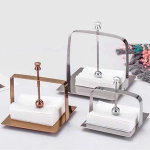 ที่ใส่กระดาษทิชชู่สแตนเลสสีทองพร้อมแขนบอลที่จัดกระดาษทิชชู่สำหรับใช้ในห้องครัวและร้านอาหาร - Product Image 6