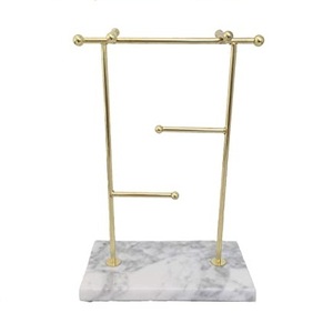 Handmade Modern Simple Design Stainless Steel Jewelry <b>Stand</b> Stylish Marble Polished Decor for Home Living Room Anniversary Gift - Product Image 5