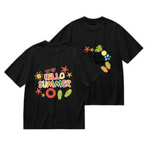 T-shirt da uomo a trasferimento termico 200g a doppia faccia personalizzabile in tessuto 230g sfuso serigrafato 3D stampato compresso - Product Image 5