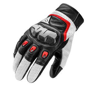 Gants en cuir de moto pour hommes avec articulation dure, écran tactile complet-équitation, course, cyclisme, escalade Motocross - Product Image 6