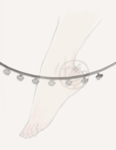 CUCOCUCA YFB A036 P Cavigliera in acciaio inossidabile placcato argento, misura regolabile, design ispirato alla natura per uso quotidiano, spedizione UE in 48 ore - Product Image 2