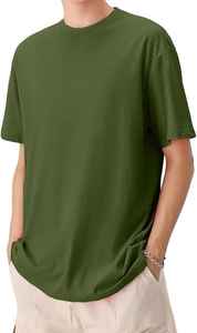 T-shirt à manches courtes coupe ajustée pour hommes de haute qualité 300 grammes Street Wear Logo personnalisé imprimé conception vierge non tissé manches tombantes - Product Image 2