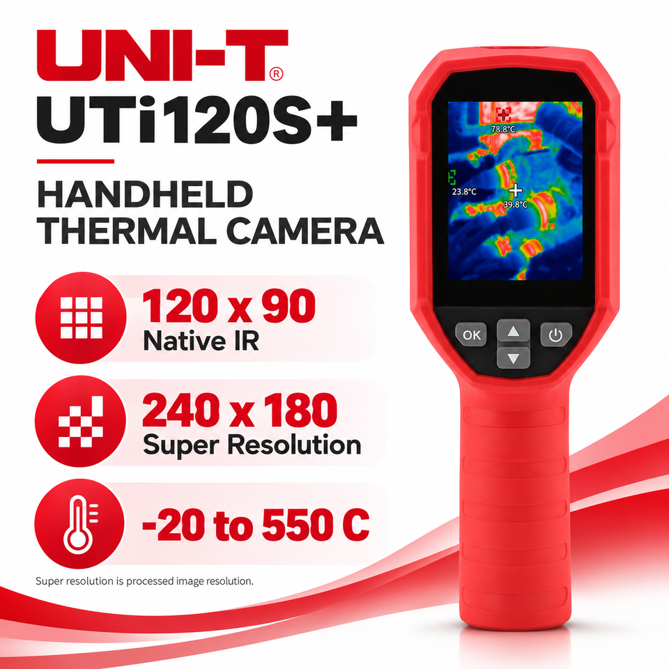 Infrared Camera Electrical Testing UNI-T UTi120S+ Handheld Thermal Imaging Camera 120x90 IR Resolution -20 ...