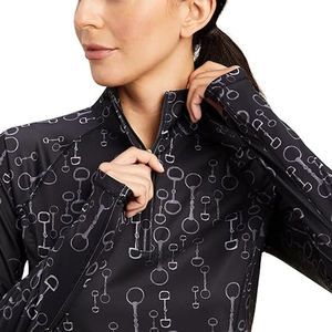 Vêtements équestres de qualité supérieure vêtements de compétition chemise couche de base haut à manches longues personnalisé vente en gros 4 voies Stretch chemise d'équitation - Product Image 3