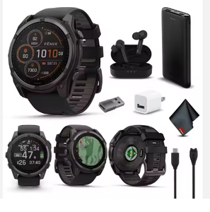 MEILLEURE AFFAIRE 2025 Montre connectée GPS Garmin Fenix 8 51 mm Solaire Saphir Titane - Product Image 2