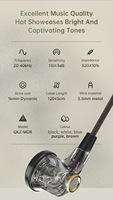 Audífonos Intrauditivos con Cable QKZ MDR HiFi con Bajos Potentes, Cancelación Activa de Ruido, Micrófono, Auriculares Dinámicos para Juegos, 3.5mm