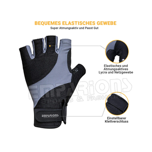 Sport <b>Weight</b> Lifting <b>Gloves</b> Unisex Workout Gym Fitness <b>Gloves</b> Black Color Anti Slip <b>Training</b> <b>Gloves</b> - Product Image 2