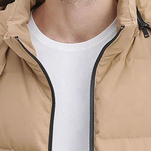 Chaqueta Acolchada de Invierno para Hombre, Cuello Alto, Impresión Personalizada, 100% Poliéster, con Capucha, Servicio OEM, Venta al Por Mayor, Alta Calidad - Product Image 4