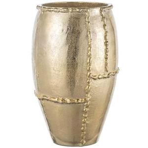 Jarrón de metal con acabado plateado adornado para interiores de diseñador Centro de mesa de lujo y uso decorativo moderno de la India - Product Image 4