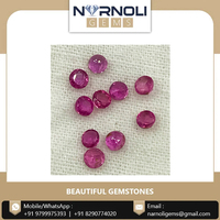 Meilleure qualité rubis rond pierre précieuse à facettes pierre précieuse naturelle pour boucles d'oreilles à prix réduit