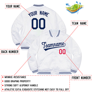 Chaqueta Bomber de Algodón Real Estilo Icono Estadounidense |   Chaqueta Universitaria Clásica Avirex Icon City Series, Estilo Motociclista, Talla Grande, con Ribete de Piel - Product Image 2