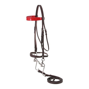 Cabestro de cuero ajustable y duradero para caballos, superventas del fabricante, servicio OEM, diseño de cabestro de entrenamiento para caballos en venta - Product Image 1
