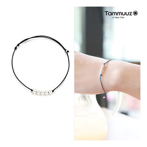 Top Selling Tammuuz Sterling Silver Unisex Beads <b>Bracelet</b> for All Seasons <b>Adjustable</b> Length - Product Image 4