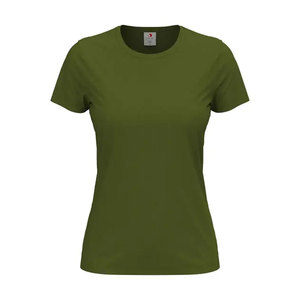 Camiseta de manga corta con cuello redondo de algodón 100% de corte regular para mujer - Product Image 2