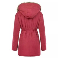 Manteau en laine et fourrure épais et chaud pour femme, grande taille, à manches longues, col double, à capuche, style hip-hop, vente en gros 2024