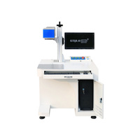 Nouvelle machine de marquage laser CO2 20W pour fruits, noix de coco, format DXF/DST, facile à utiliser, fonction 3D, refroidissement par air, certifiée CE, pour usage domestique sur table.